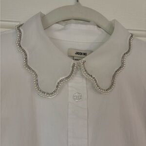 Jason Wu Embellished collar shirt